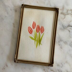 *SOLD* Red Flowers Original Watercolor